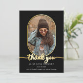 Uniek Afstuderen voor fotocollage 2 Hartelijk dank Bedankkaart (Staand voorkant)