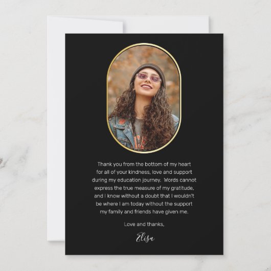 Uniek Afstuderen voor fotocollage 2 Hartelijk dank Bedankkaart (Achterkant)