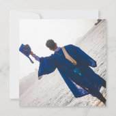 Uniek Afstuderen Zwart Goud Tassel Afstudeerder fo Bedankkaart (Achterkant)