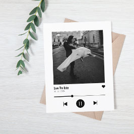 Uniek Album Hoesje Music Song Viral Save the Date Aankondigingskaart