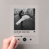 Uniek Album Hoesje Music Song Viral Save the Date Acryl Uitnodigingen (Insitu (Draagbaar))