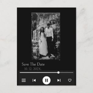 Uniek Album Hoesje Music Song Viral Save the Date Briefkaart