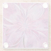 Uniek als bloem glazen onderzetter (Achterkant)