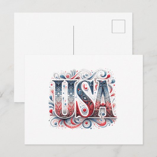 Uniek Amerikaans Briefkaart (Voorkant / Achterkant)