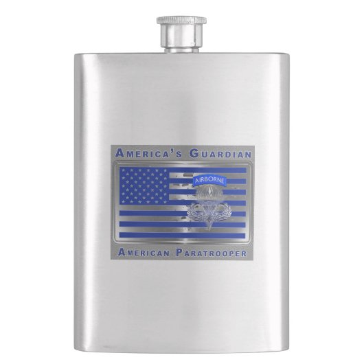 “Uniek” Amerikaanse Paratrooper Vlag Flacon (Voorkant)