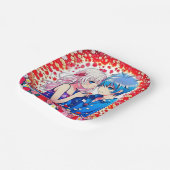 Uniek Anime Trouwfeest Papieren Bordje (Gebogen)