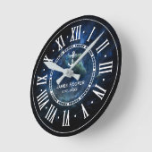Uniek anker met naam en datum | Nautische geschenk Ronde Klok (Hoek)