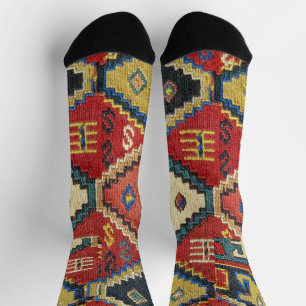 Uniek Antiek Kilim Tapijt Ontwerp Sokken