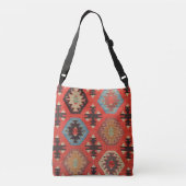 Uniek  Antiek Turks Kilim Crossbody Tas (Achterkant)