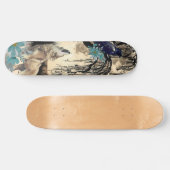 Uniek Art Design Majestic Raven Moon & Wolf Persoonlijk Skateboard (Horizontaal)