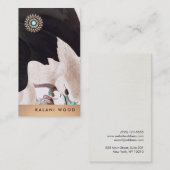 Uniek Artistiek Hawk en Lotus Detail Visitekaartje (Voorkant / Achterkant)