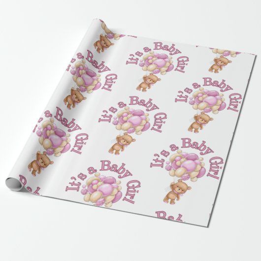 Uniek baby shower idee cadeaupapier (Uitgerold)