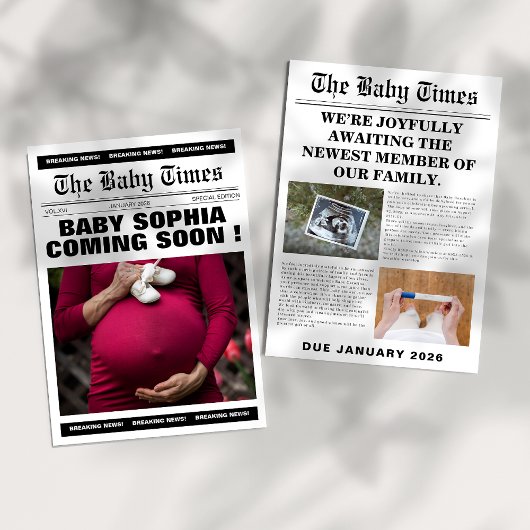 Uniek  baby shower kaart