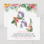 Uniek Baby shower met tropische bloemen Informatiekaartje (Voorkant / Achterkant)
