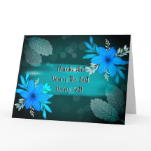 Uniek Bedankt kaart met bloemen