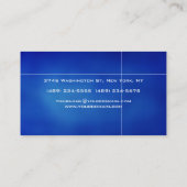 Uniek beheerprogramma Blauw Monogram wissen Visite Visitekaartje (Achterkant)