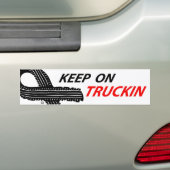Uniek behoud op de truckslogan bumpersticker. bumpersticker (Op auto)