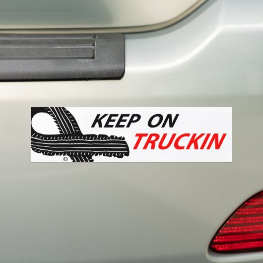 Uniek behoud op de truckslogan bumpersticker. bumpersticker (Op auto)