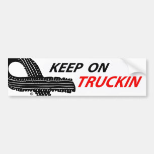 Uniek behoud op de truckslogan bumpersticker. bumpersticker