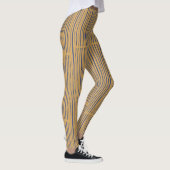 Uniek Beige Striped Patroon Leggings (Rechts)