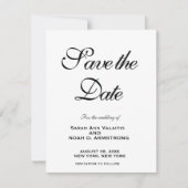 Uniek bewaar de data | Moderne minimalistische bru Save The Date (Voorkant)