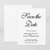 Uniek bewaar de data | Moderne minimalistische bru Save The Date (Voorkant / Achterkant)