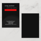 Uniek Black Red Grey Photography Visitekaartje (Voorkant / Achterkant)