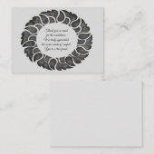 Uniek blad Lijst na begrafenis bedankkaarten Notitiekaartje (Voorkant / Achterkant)