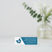 Uniek blauw Bladwijzer Visitekaartje (Staand voorkant)