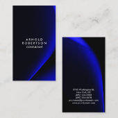 Uniek blauw golfpatroon Abstract elegant Visitekaartje (Voorkant / Achterkant)