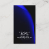 Uniek blauw golfpatroon Abstract elegant Visitekaartje (Achterkant)