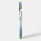 Uniek Blauw Goud Marmeren Patroon iPhone / Android Case-Mate iPhone Case (Achterkant / Links)