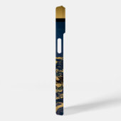 Uniek Blauw Goud Marmeren Patroon iPhone / Android Case-Mate iPhone Case (Achterkant / Rechts)