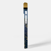 Uniek Blauw Goud Marmeren Patroon iPhone / Android Case-Mate iPhone Case (Achterkant / Links)