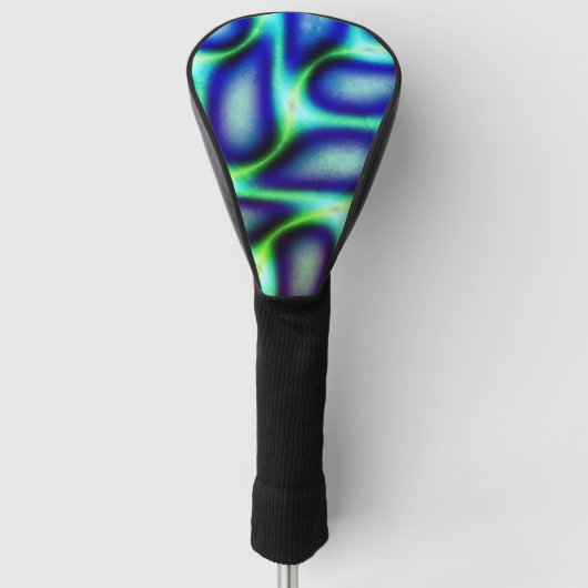 Uniek blauw ontwerp als abstract ontwerp golfheadcover (Voorkant)