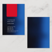 Uniek blauw rood, modern visitekaartje (Voorkant / Achterkant)