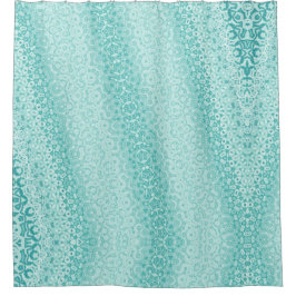 Uniek blauw swirly Abstract douchegordijn