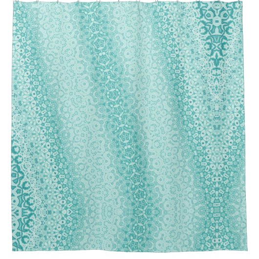 Uniek blauw swirly Abstract douchegordijn (Voorkant)