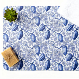 Uniek Blauw Toile Cocoa Chic Botanisch Patroon Badmat