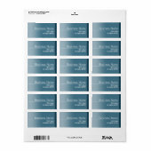 Uniek blauw & wit ontwerp bedrijfsretouradres etiket (Full Sheet)