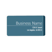 Uniek blauw & wit zakelijk retouradres etiket (Voorkant)