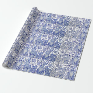 Uniek blauwkonijnenkonijn - Floral Animal Pattern Cadeaupapier