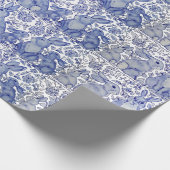 Uniek blauwkonijnenkonijn - Floral Animal Pattern Cadeaupapier (Hoek)