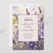 Uniek bloemenlavendel vrijgezellenfeest kaart (Voorkant)