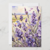 Uniek bloemenlavendel vrijgezellenfeest kaart (Achterkant)