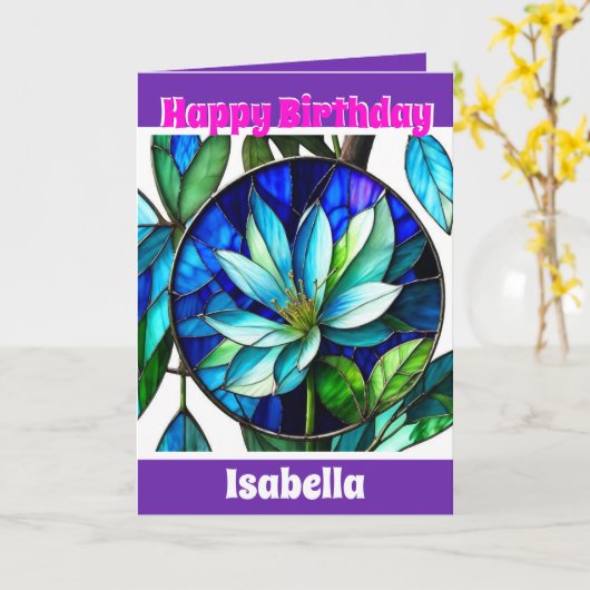 Uniek bloemenmodern elegant Collectie Kaart (Gele Bloem)