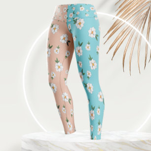 Uniek bloemenpatroon Bloemen Twee tinten kleuren Leggings