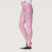 Uniek Bloemmotief Ontwerp Leggings (Links)