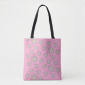 Uniek Bloemmotief Ontwerp Tote Bag (Voorkant)