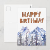 Uniek bos in de winter "Gefeliciteerd"  Briefkaart (Voorkant / Achterkant)